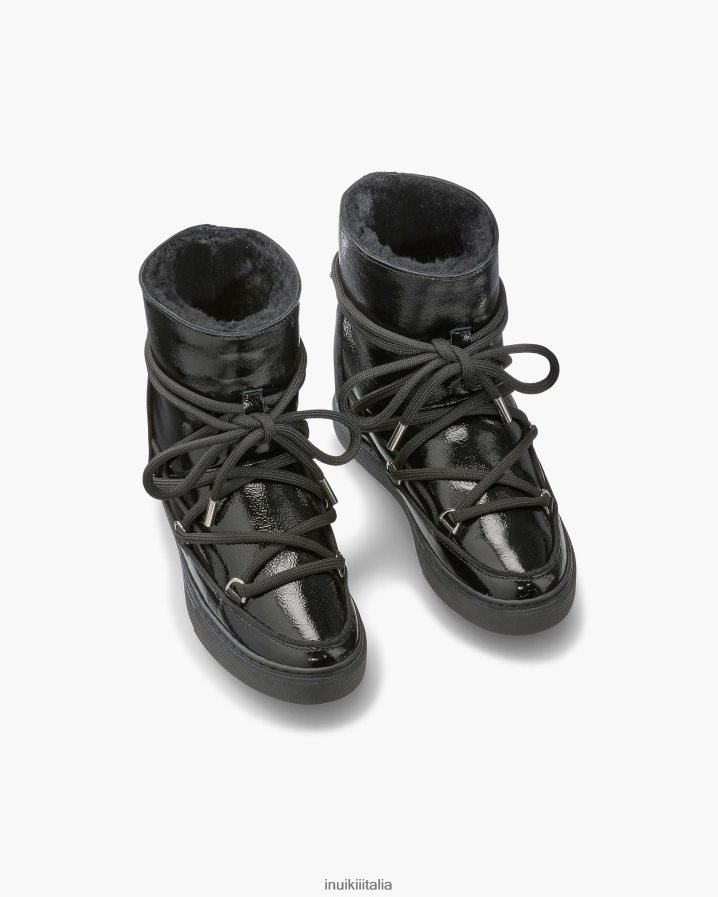 INUIKII donne zeppa in naplack tutta pelle calzature nero 6FFJHD197