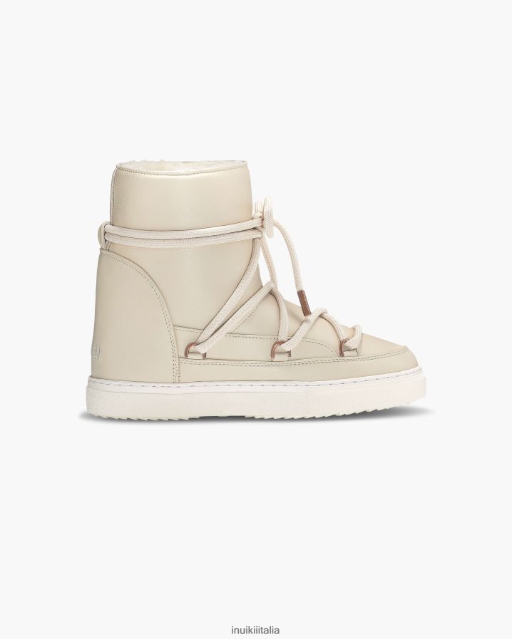 INUIKII donne zeppa in nappa calzature crema 6FFJHD228
