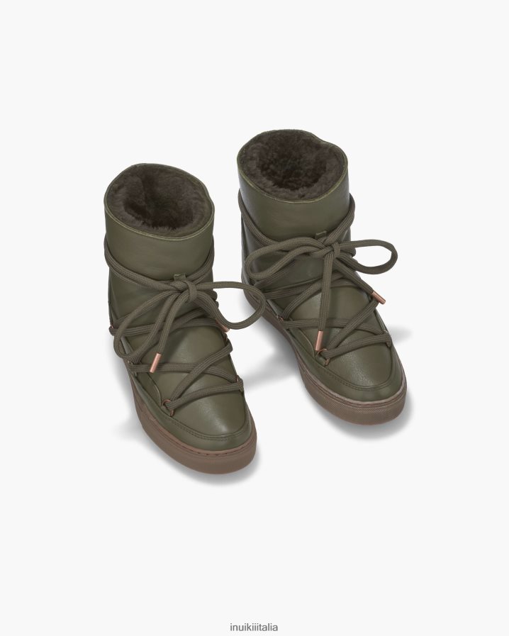 INUIKII donne zeppa in nappa calzature verde 6FFJHD227