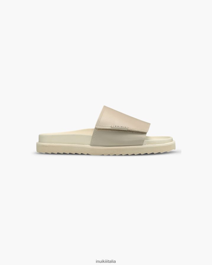 INUIKII uomini pelle con velcro calzature beige 6FFJHD360
