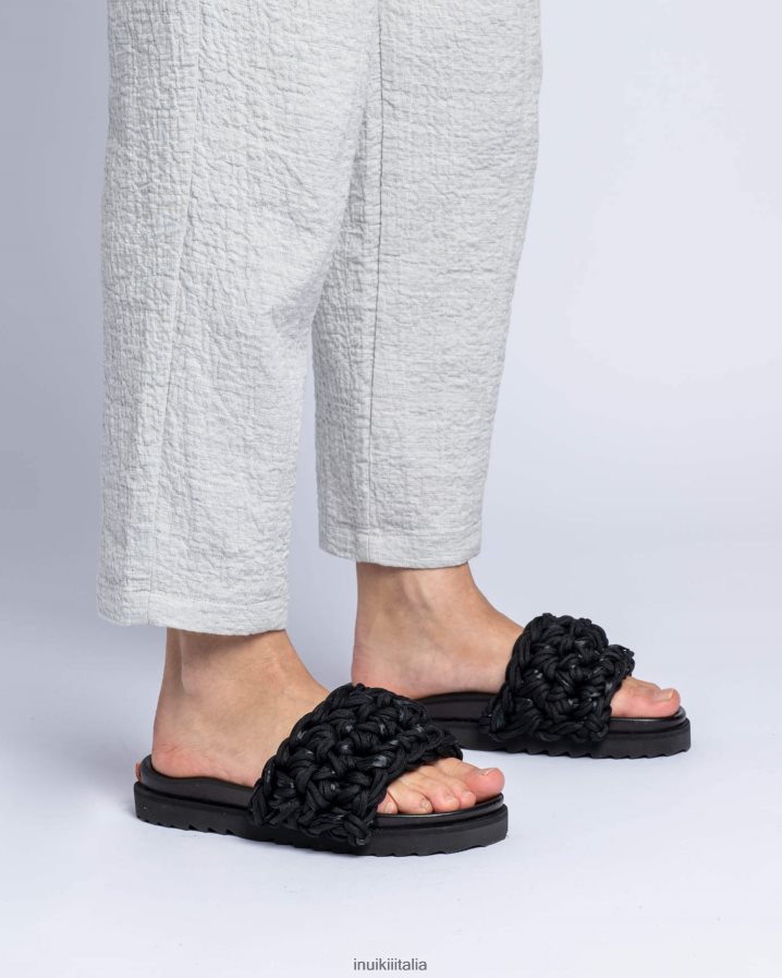 INUIKII donne scivolo multilaccio calzature nero 6FFJHD89