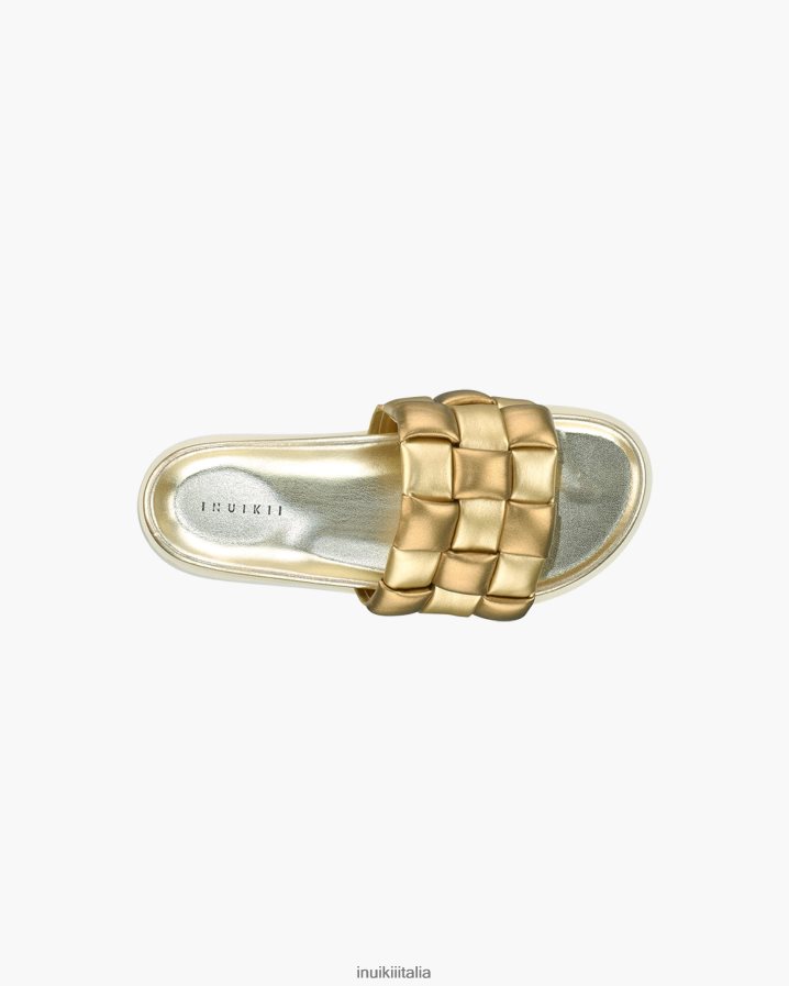 INUIKII donne intrecciato vegano calzature beige-oro 6FFJHD94