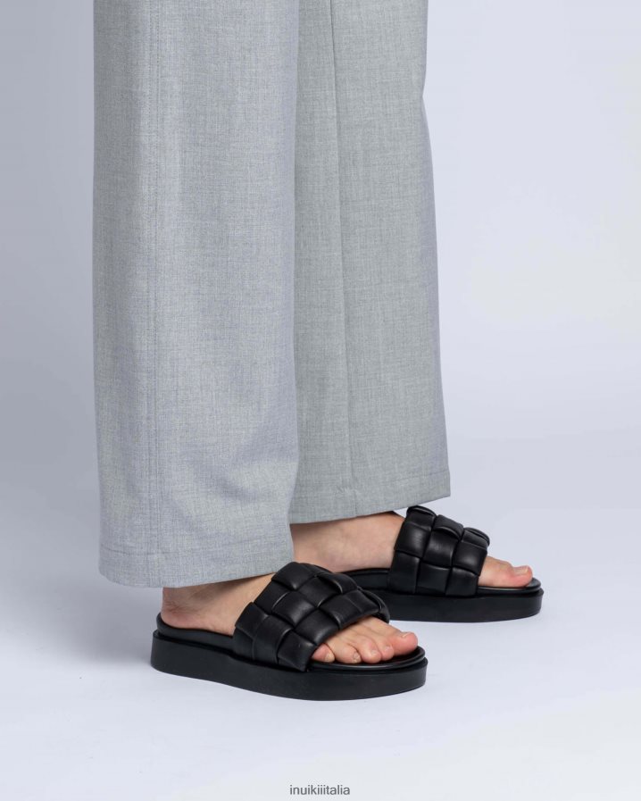 INUIKII donne intrecciato vegano calzature nero 6FFJHD96