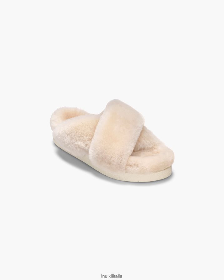 INUIKII donne pantofola classica in shearling calzature beige 6FFJHD103