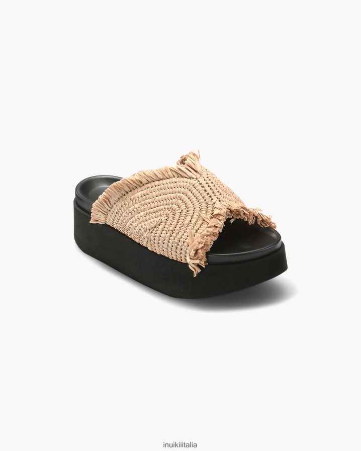 INUIKII donne piattaforma rafia luna calzature bianco 6FFJHD81