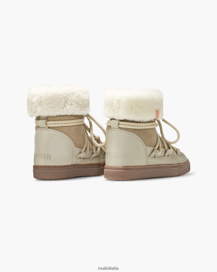 INUIKII donne classica sneaker alta calzature beige 6FFJHD134