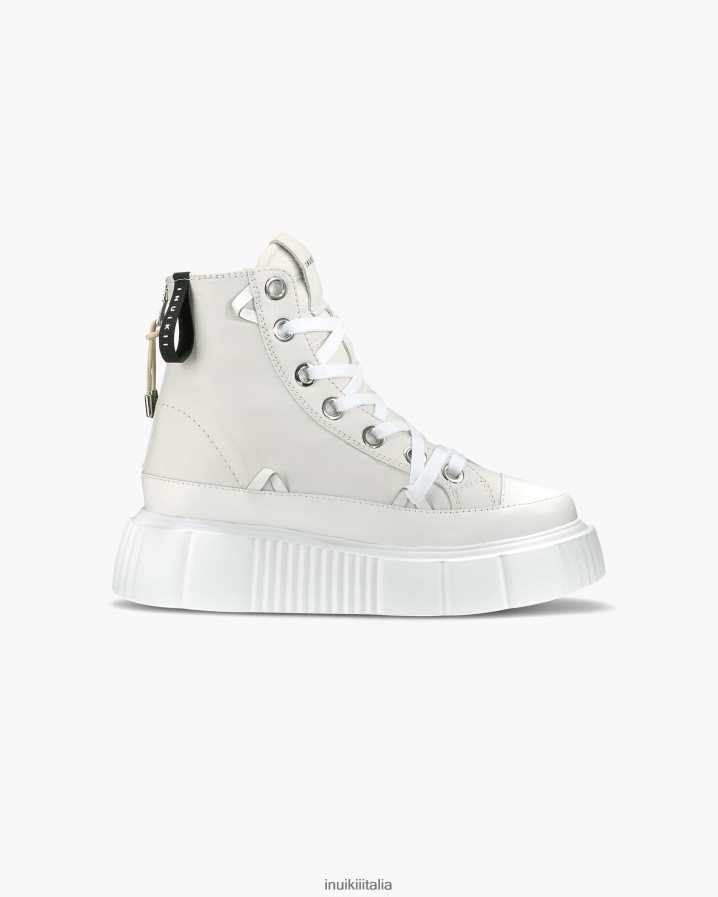 INUIKII donne matilda in pelle alta calzature bianco 6FFJHD50