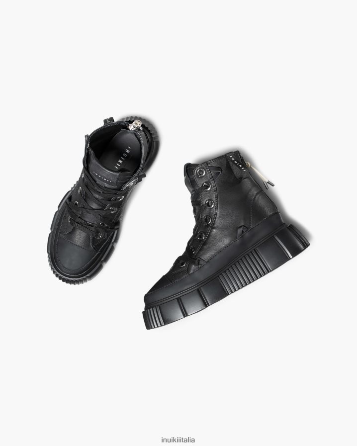 INUIKII donne matilda in pelle alta calzature nero 6FFJHD47