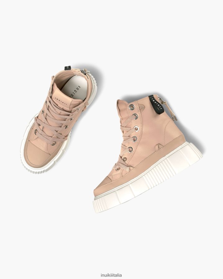 INUIKII donne matilda in pelle alta calzature nudo 6FFJHD48