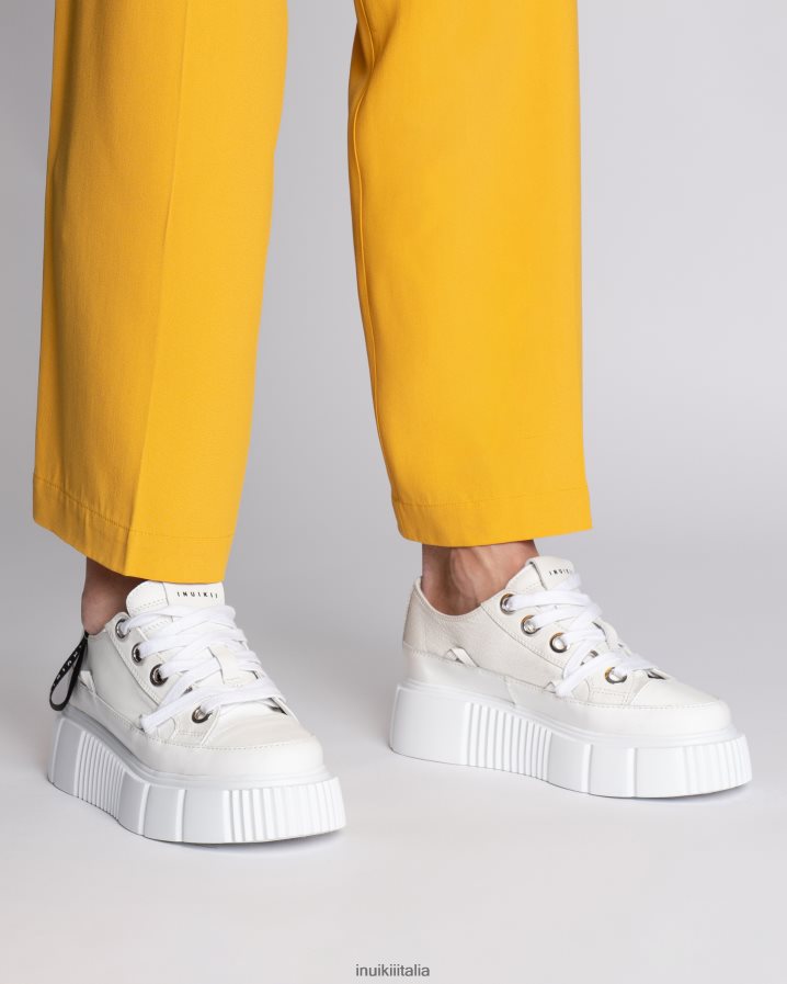 INUIKII donne matilda in pelle bassa calzature bianco 6FFJHD52
