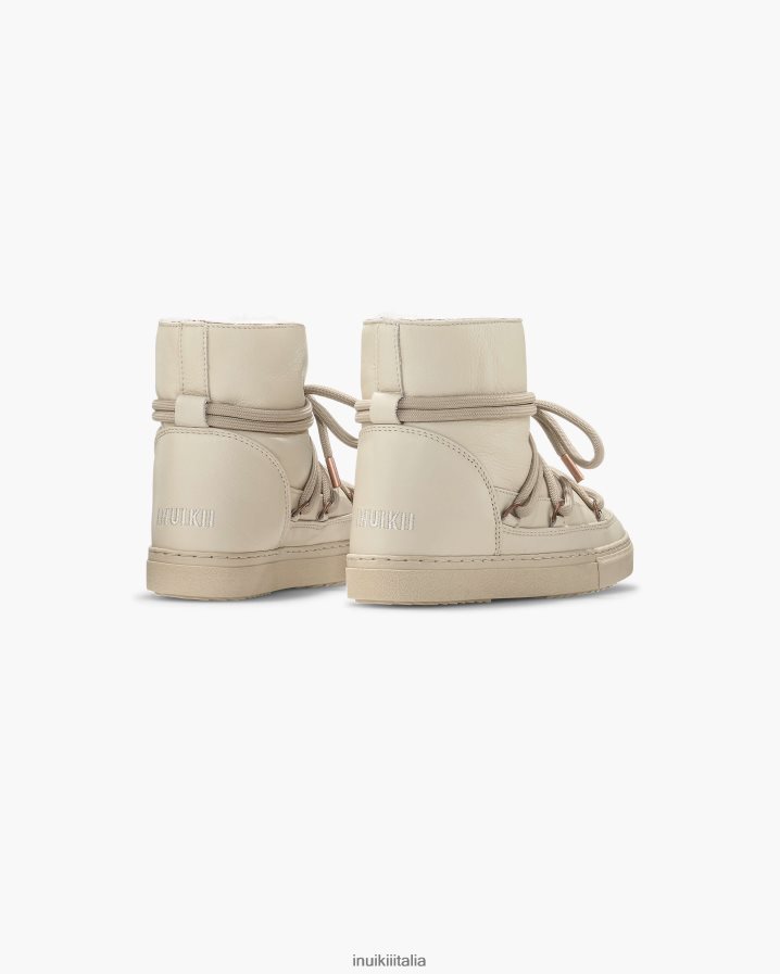 INUIKII donne scarpa da ginnastica in nappa calzature crema 6FFJHD226