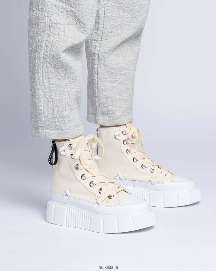 INUIKII donne tela matilde alta 23 calzature beige 6FFJHD34