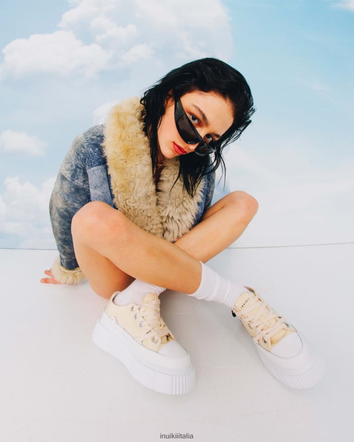 INUIKII donne tela matilde bassa 23 calzature beige 6FFJHD45