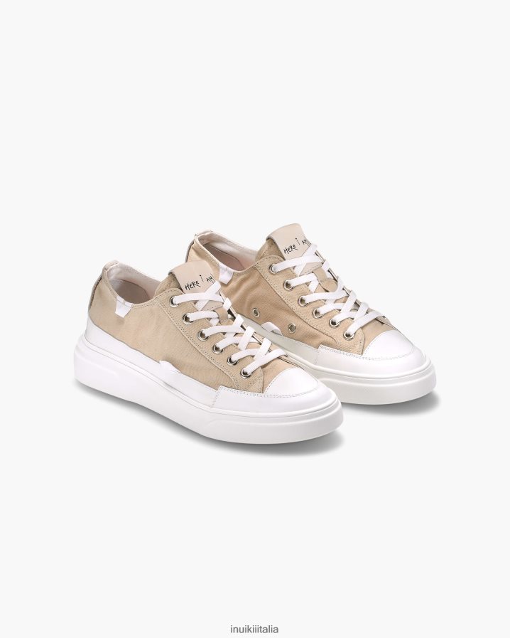 INUIKII uomini tela lex bassa calzature beige 6FFJHD335