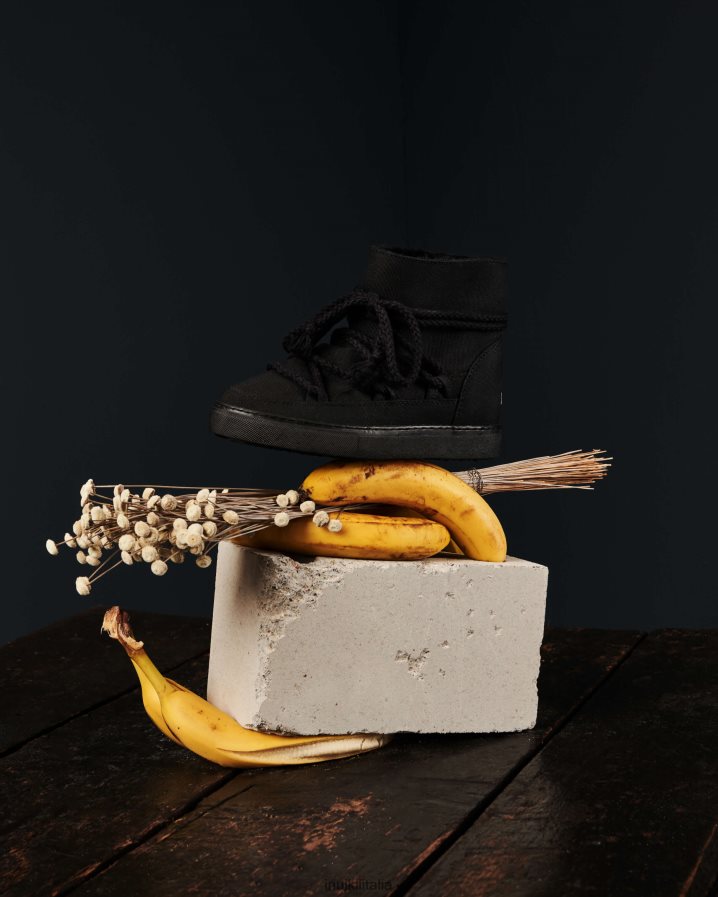 INUIKII donne abaca calzature nero 6FFJHD113