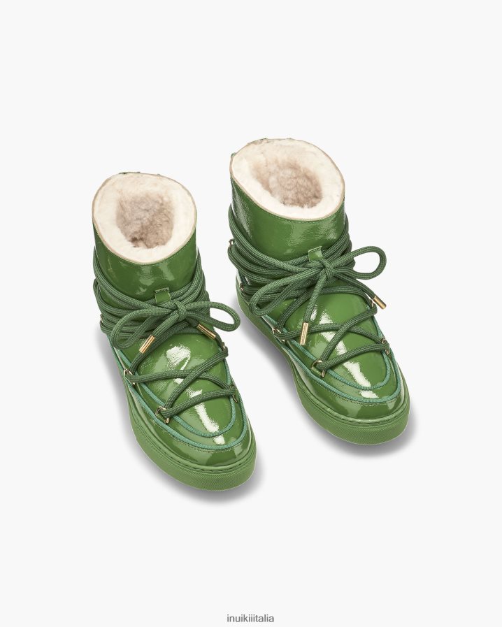 INUIKII donne naplack interamente in pelle calzature verde 6FFJHD191