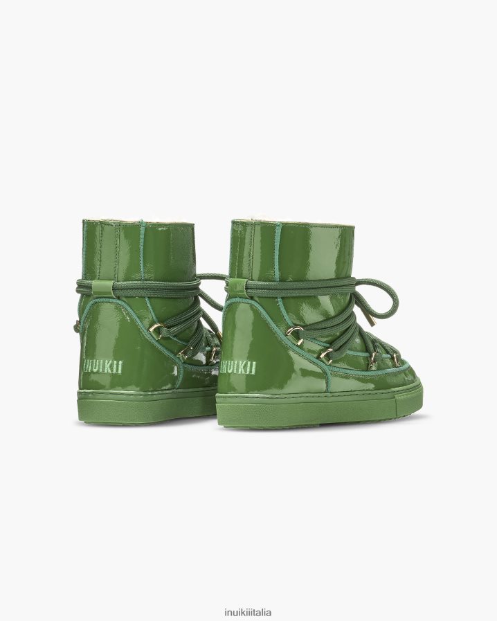 INUIKII donne naplack interamente in pelle calzature verde 6FFJHD191