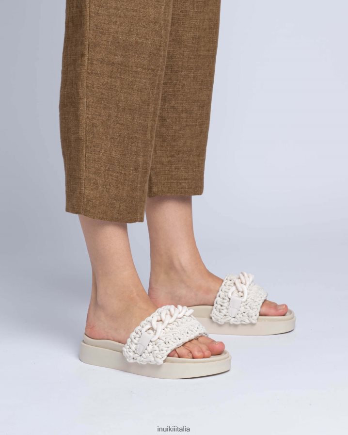 INUIKII donne catena intrecciata calzature crema 6FFJHD10