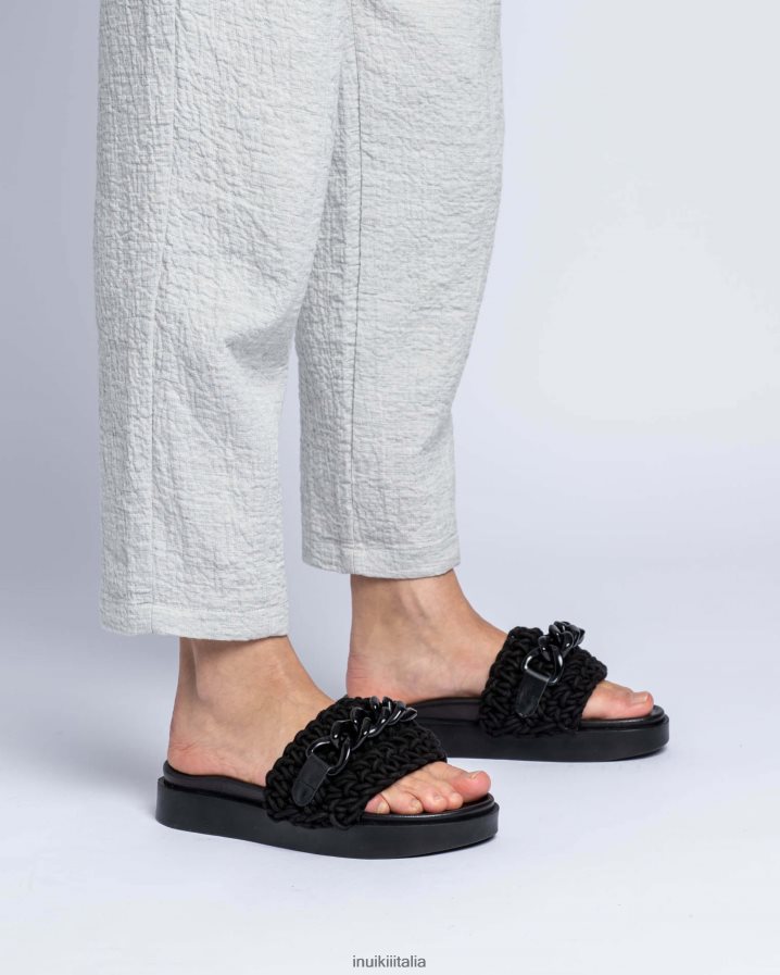 INUIKII donne catena intrecciata calzature nero 6FFJHD13