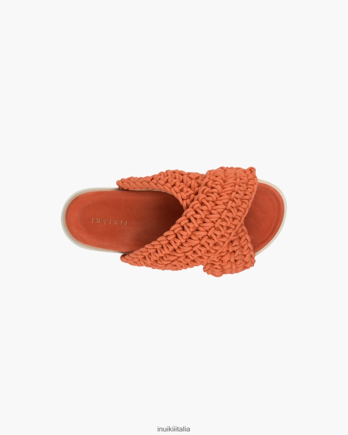INUIKII donne intrecciata calzature arancia 6FFJHD23