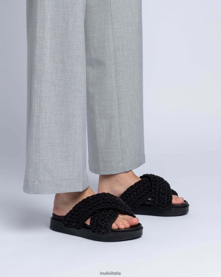 INUIKII donne intrecciata calzature nero 6FFJHD6