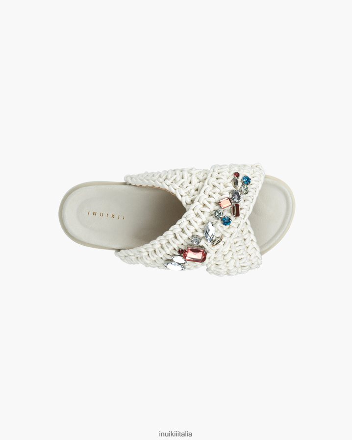 INUIKII donne pietre intrecciate calzature bianco 6FFJHD1