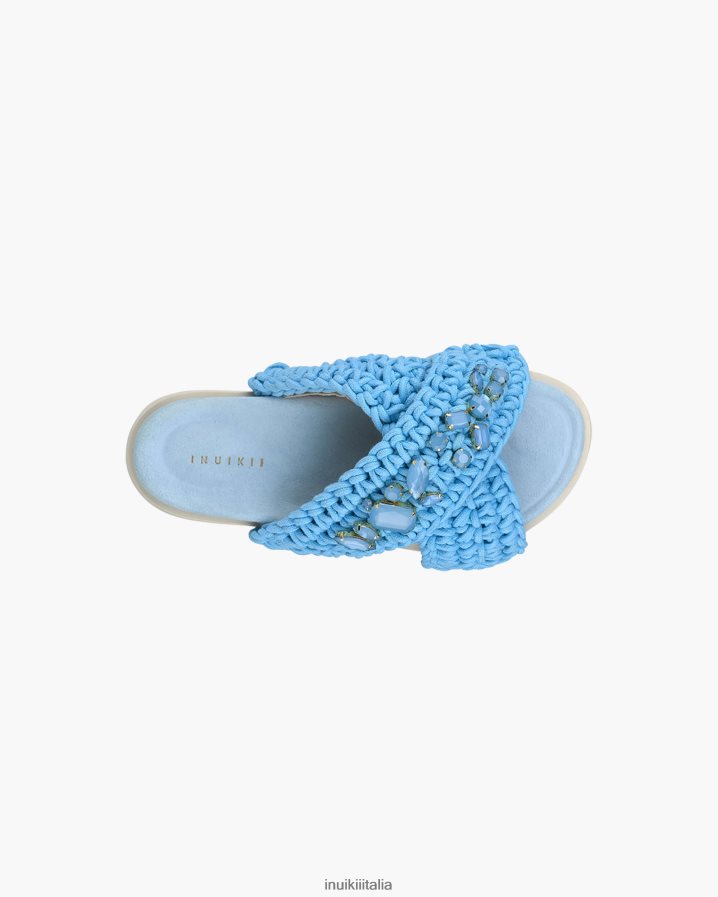 INUIKII donne pietre intrecciate calzature blu 6FFJHD12